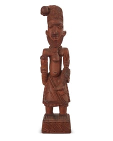 Lamidi Olonade Fakeye (1925-2009), A carved wood figure of a Yoruba man, late 20th century