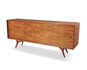 A Modern wood credenza