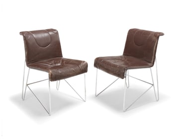 Guido Faleschini (1924-1971), A pair of side chairs for Pace Collection, circa 1970s
