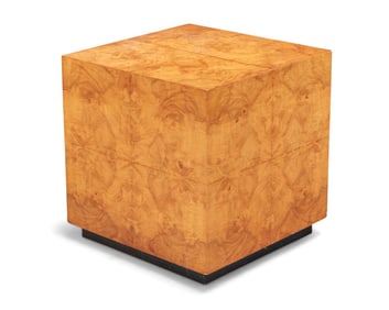 Attributed to Milo Baughman (1923-2003), A burlwood side table, late 20th century