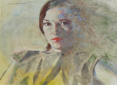 Mario Armond Zamparelli (1921-2012), Portrait of a woman in green