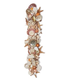 A Contemporary seashell-encrusted wall panel