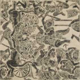 A Southeast Asian Rubbing, likely Balinese, 19th/20th century