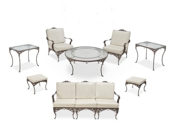 A collection of Brown Jordan 'Morning Glory' patio furniture