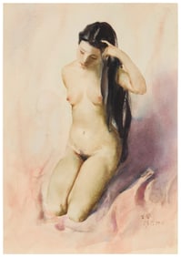 Guan Weixing (b. 1940), "Having Bathed," 1989