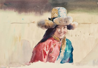 Zhang Keng (b. 1948), "Girl Smiling"