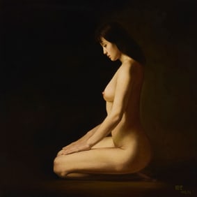 Jiang Guofang (b. 1951), "Kneeling Buddha," 1989
