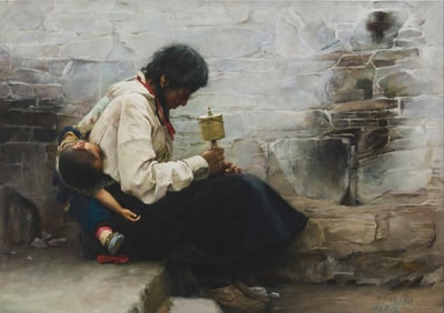 Wang Kun (b. 1958), "Tibetan Mother," 1988