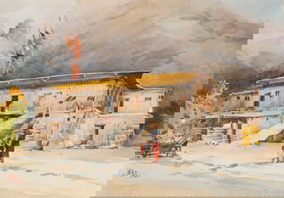 Hua Yiyu (1922-2005), "Village of Tibet," 1983