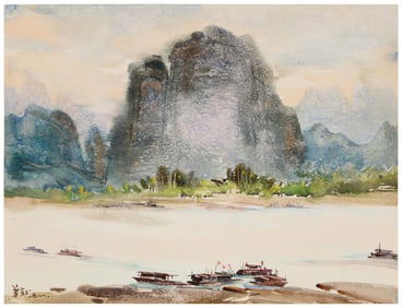 Hua Yiyu (1922-2005), "Lijiang River," 1986