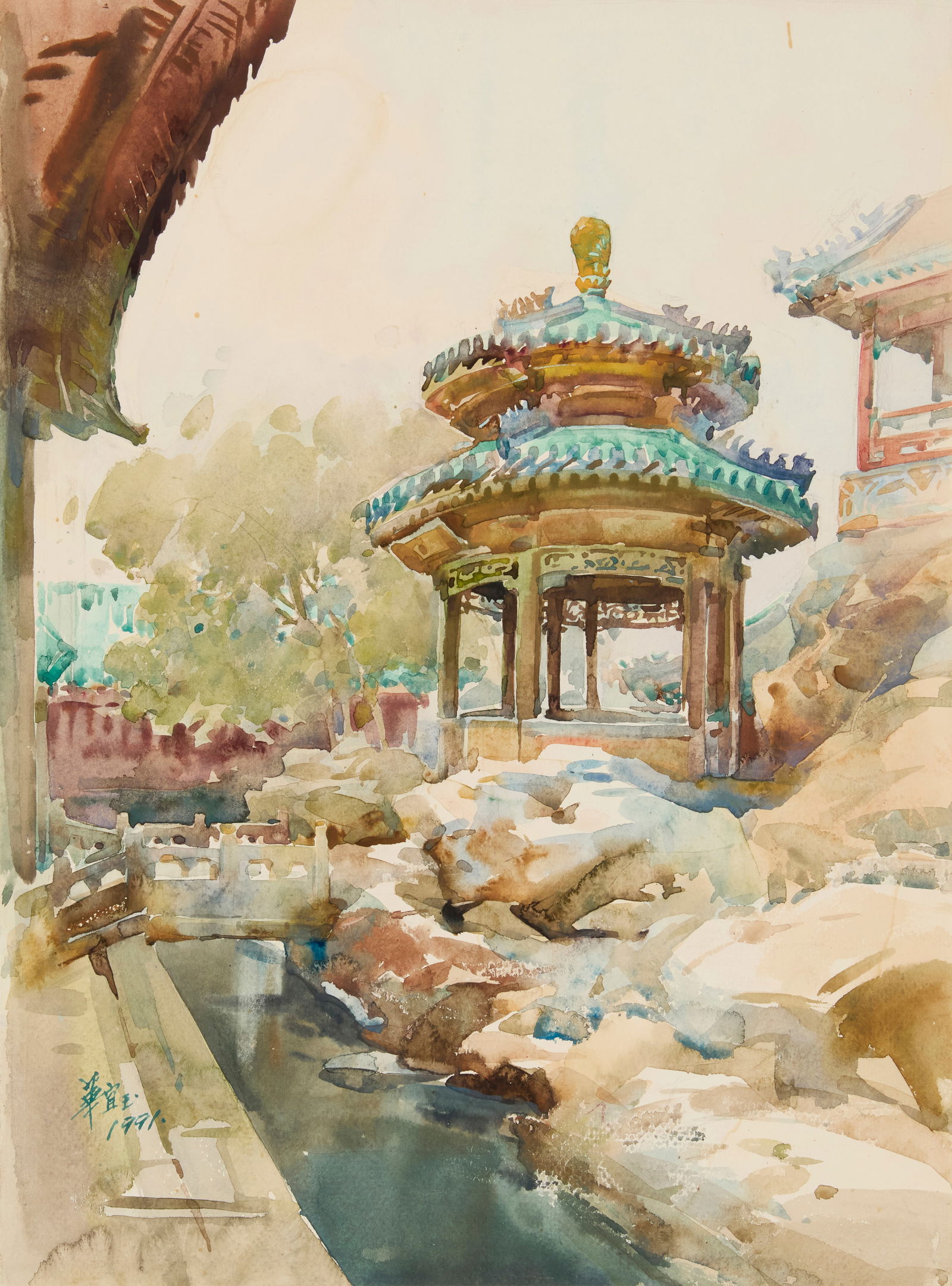 Hua Yiyu (1922-2005), "Forbidden City," 1991 (1 of 5)