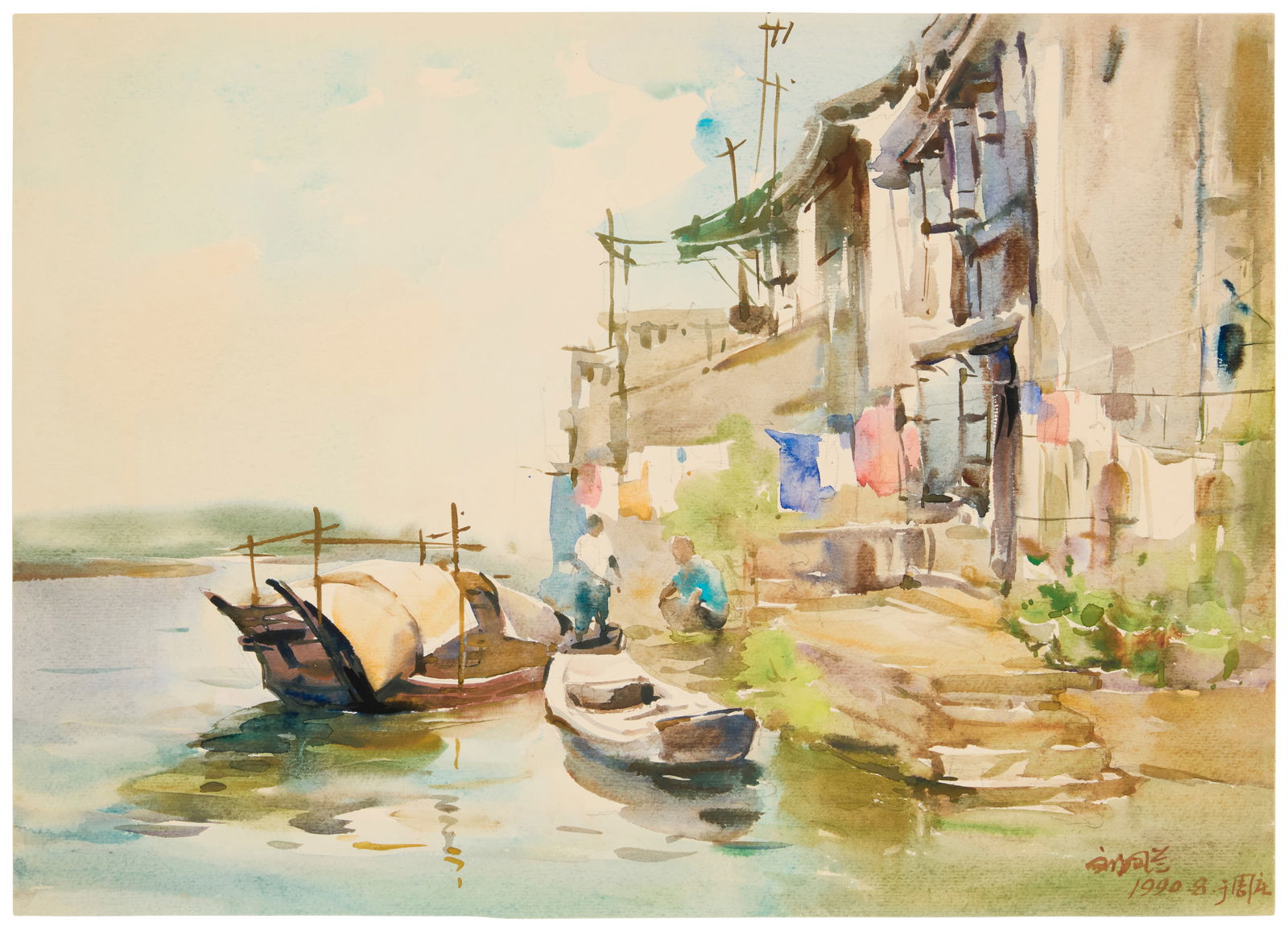 Liu Fenglan (b. 1944), "Waiting," 1990 (1 of 5)