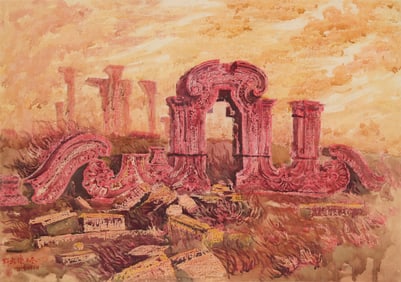 Guo De An (b. 1930), "Prairie Fire - Yuan Ming Yuan," 1979
