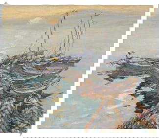 Zhang Chongqing (b. 1931), "Sailboats," 1988