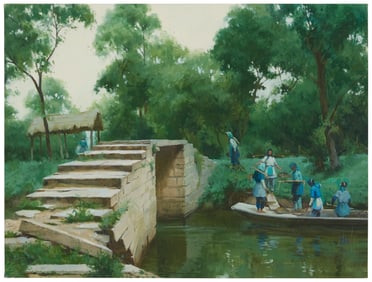 Chen Shihe (b. 1950), "Unloading the Boat"