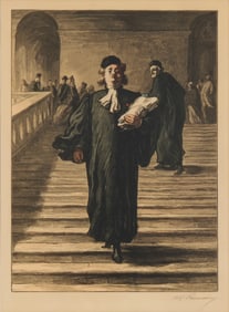 After Honore Daumier (1808-1879), "The Grand Staircase of the Palais de Justice," circa 1864