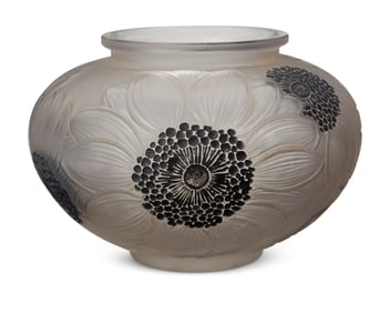 A René Lalique glass 'Dahlias' vase