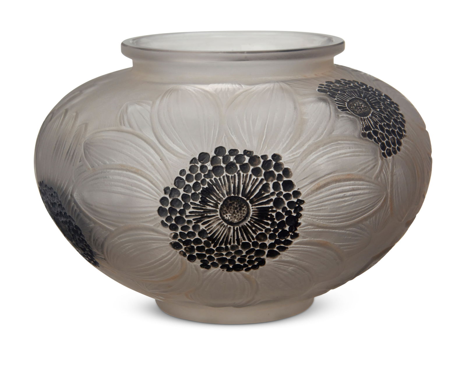 A René Lalique glass 'Dahlias' vase (1 of 4)