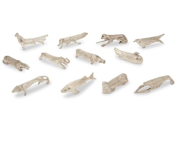 A collection of Christofle silver-plated 'Gallia' knife rests