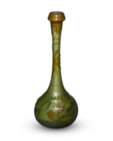 Emile Galle (1846-1904), A fire-polished cameo glass vase parlant, circa 1900