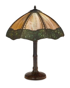 A Handel 'Teroca' pine needle table lamp