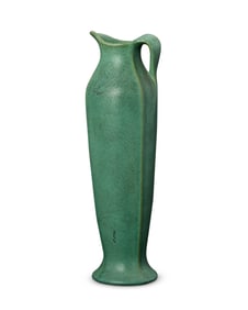 A Teco pottery Etruscan-style pitcher