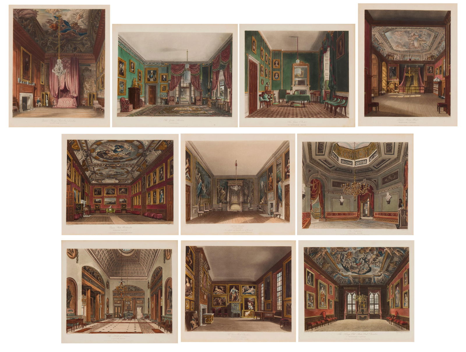 10 plates from "The History of the Royal Residences of Windsor Castle, St. James's Palace, Carlton (1 of 20)