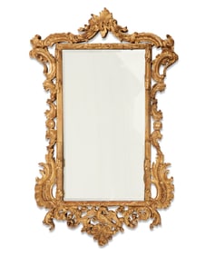A Baroque-style giltwood mirror