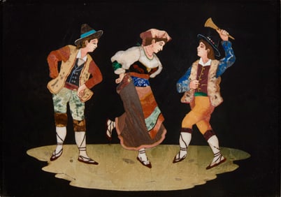 A pietra dura plaque