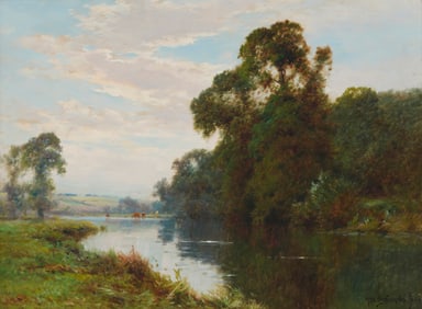 Alfred De Breanski, Jr. (1877-1957), "A Reach of the Thames near Wallingford"