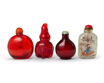 Four Chinese snuff bottles
