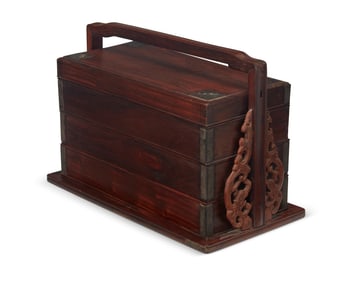 A Chinese hardwood picnic box