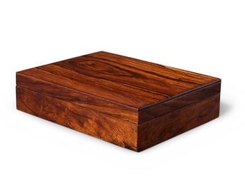 A Chinese hardwood lidded box