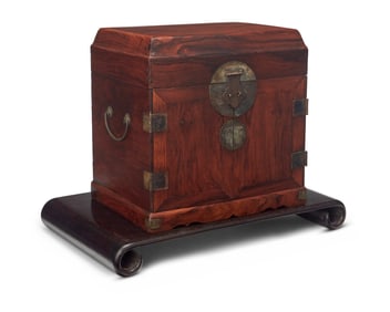 A Chinese hardwood seal chest