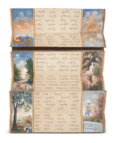 A Thai illustrated folding manuscript