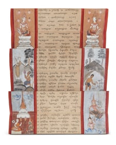 A Thai illustrated folding manuscript