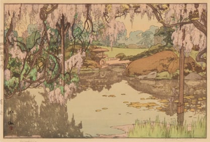 Hiroshi Yoshida (1876-1950), "Wisteria Garden," 1935