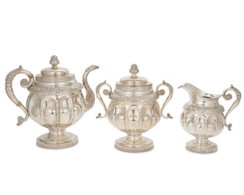 An American silver tea service