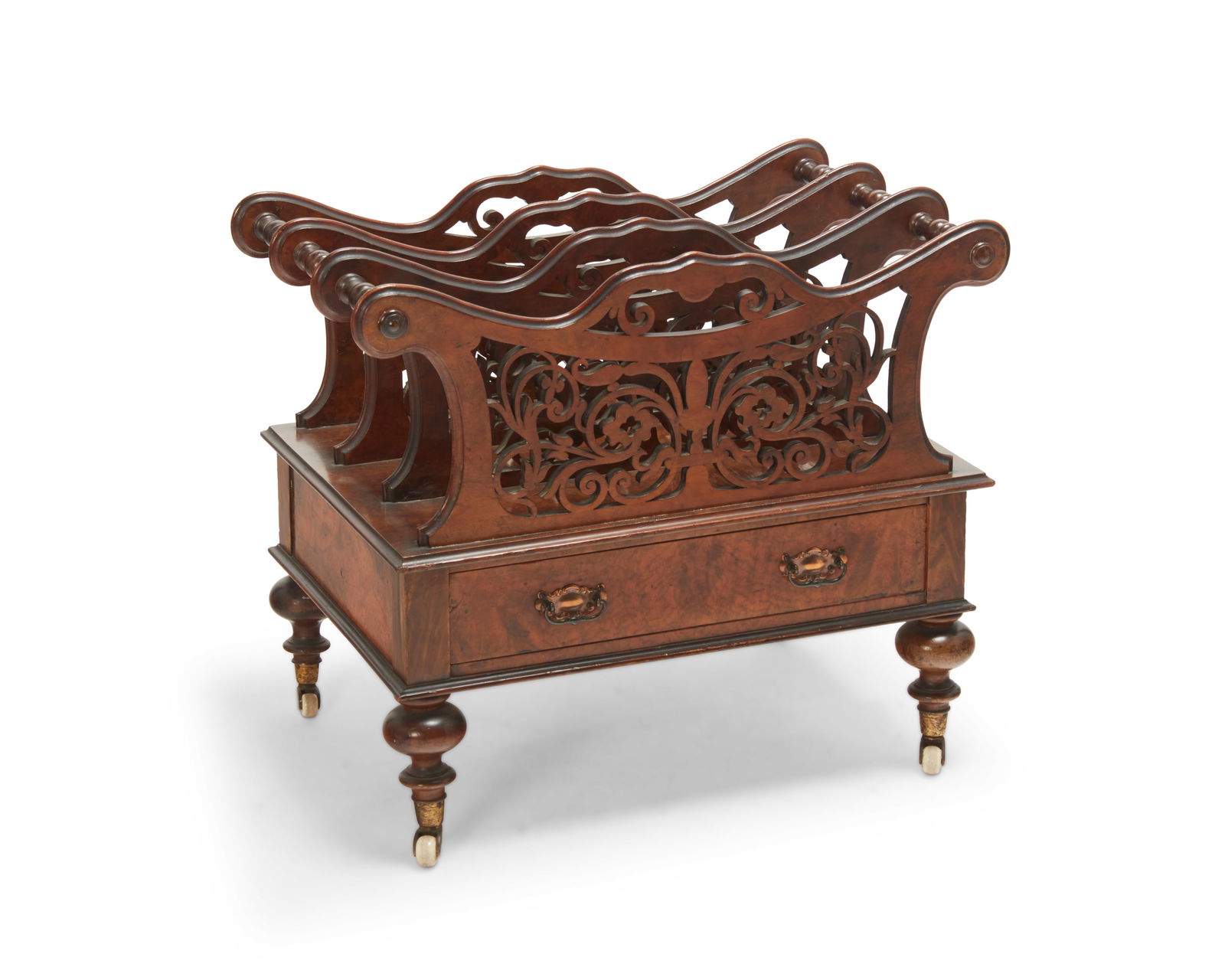 A Victorian walnut Canterbury (1 of 5)