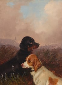 Colin Graeme (1858-1910), Two spaniel puppies