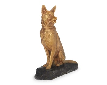 Louis Riche (1877-1949), Seated German shepherd