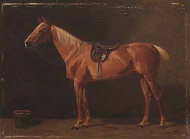 Emil Volkers (1831-1905), "In the Stable," 1898