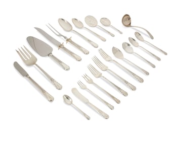 An International sterling silver 'Orchid' flatware service