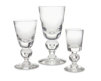A Steuben glass 'Baluster' stemware service