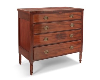 An American Sheraton-style mahogany chest of drawers