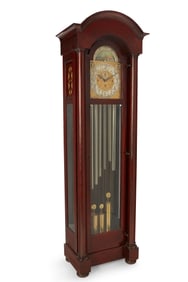 A Classical Revival mahogany nine-tube long case clock