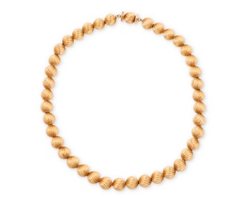 Ruser: A 14K Gold Bead Necklace