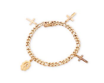 A Gold Charm Bracelet