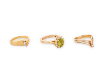 A Group of Gold, Gem-Set and Diamond Rings