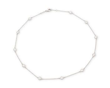 Tiffany & Co.: A Platinum and Diamond 'Diamonds by the Yard' Necklace